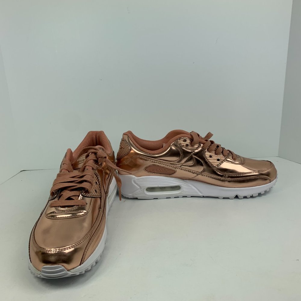 Nike Air Max 90 SP CQ6639-600 Liquid Metallic Rose Gold Bullet White QS OG Retro - Picture 7 of 11